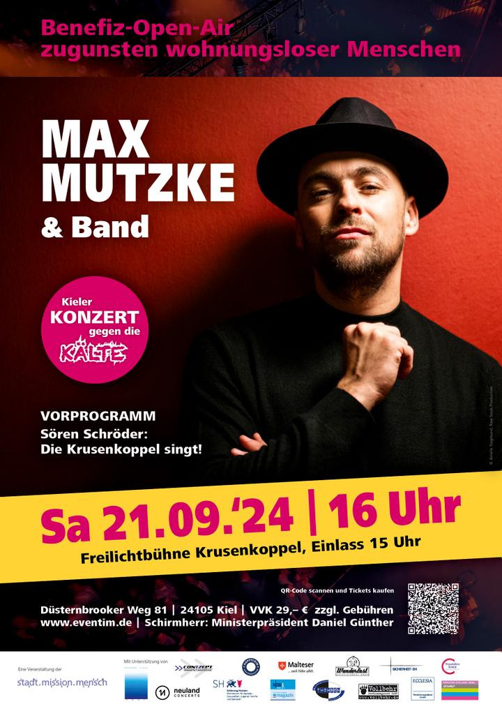 Kieler Konzert gegen die Kälte 2024 mit Max Mutzke und Band
