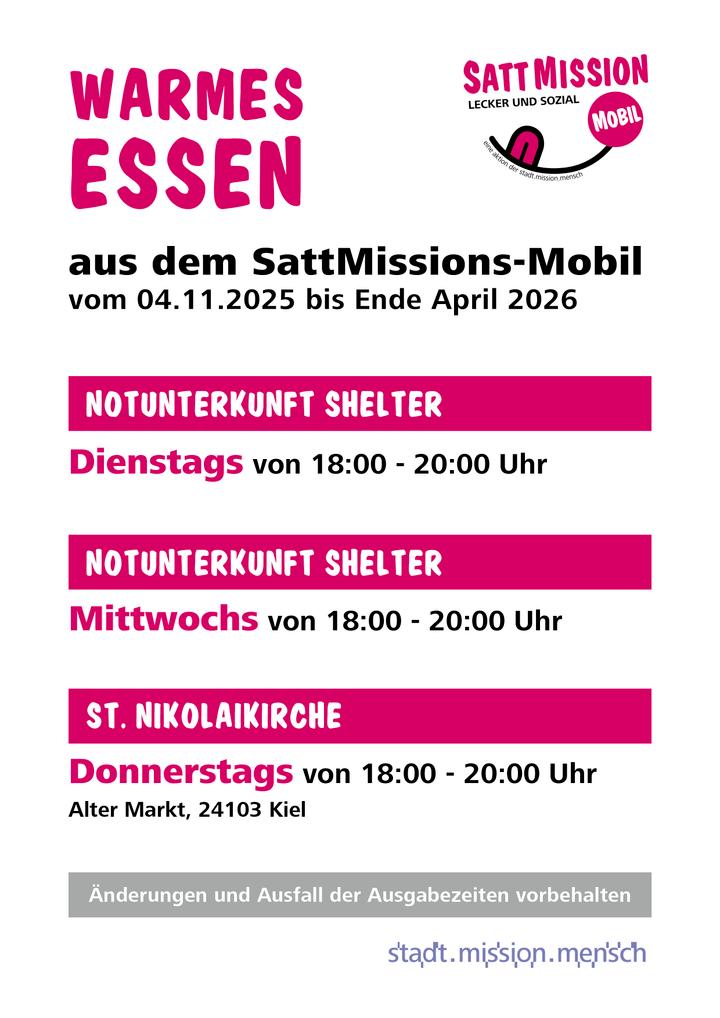 SattMission-Mobil, Zeiten