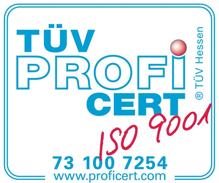 Zertifizierung TÜV ISO 9001
